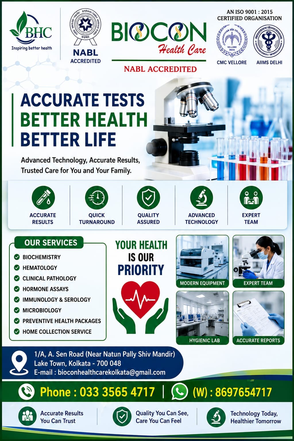 Biocon Healthcare diagnostic laboratory promotional banner