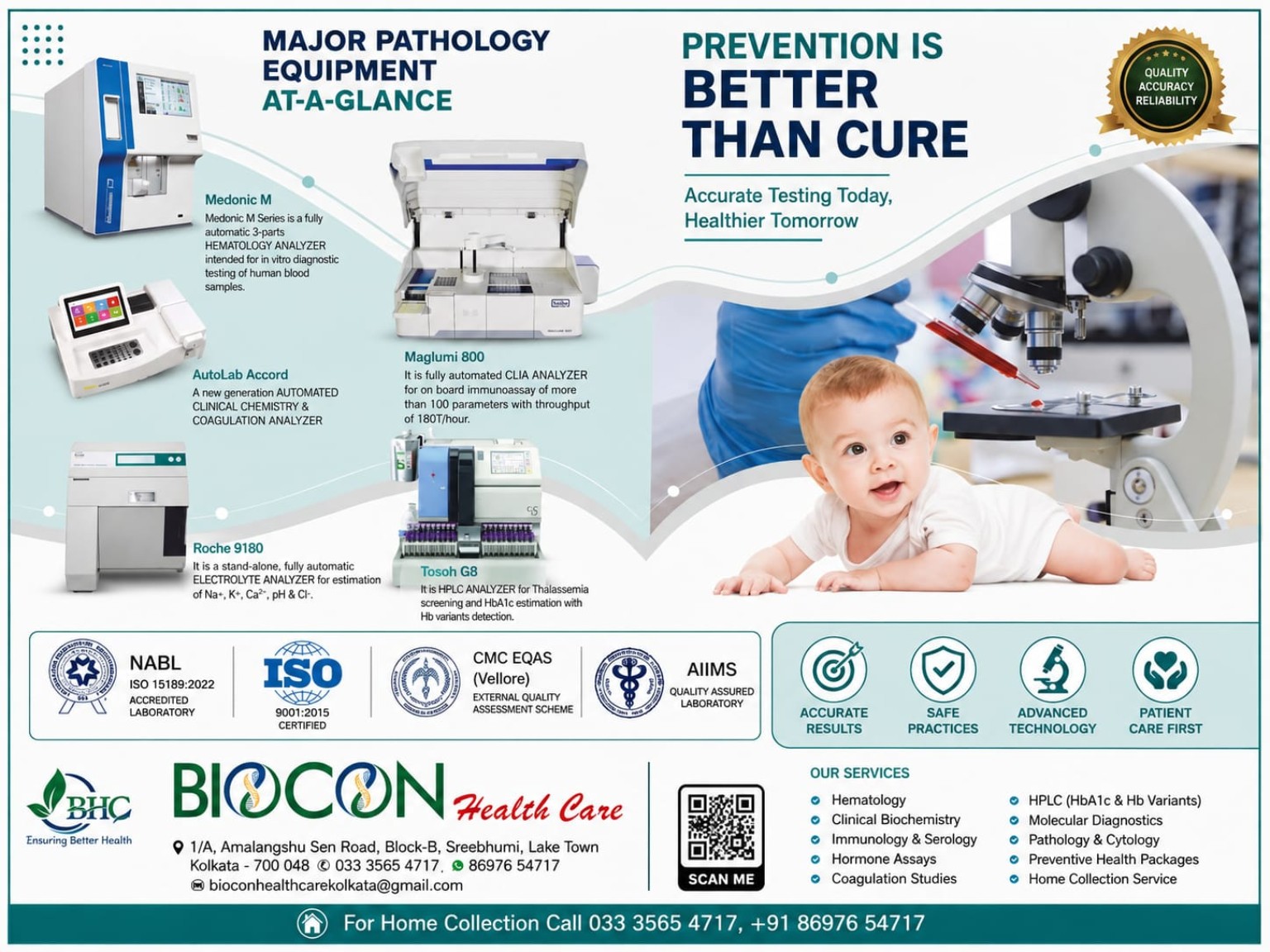 Biocon Healthcare pathology equipment and laboratory testing